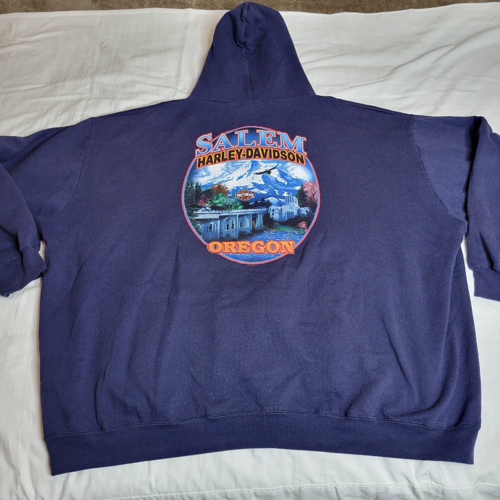 Harley Davidson Zip-Up Hoodie, salem oregon